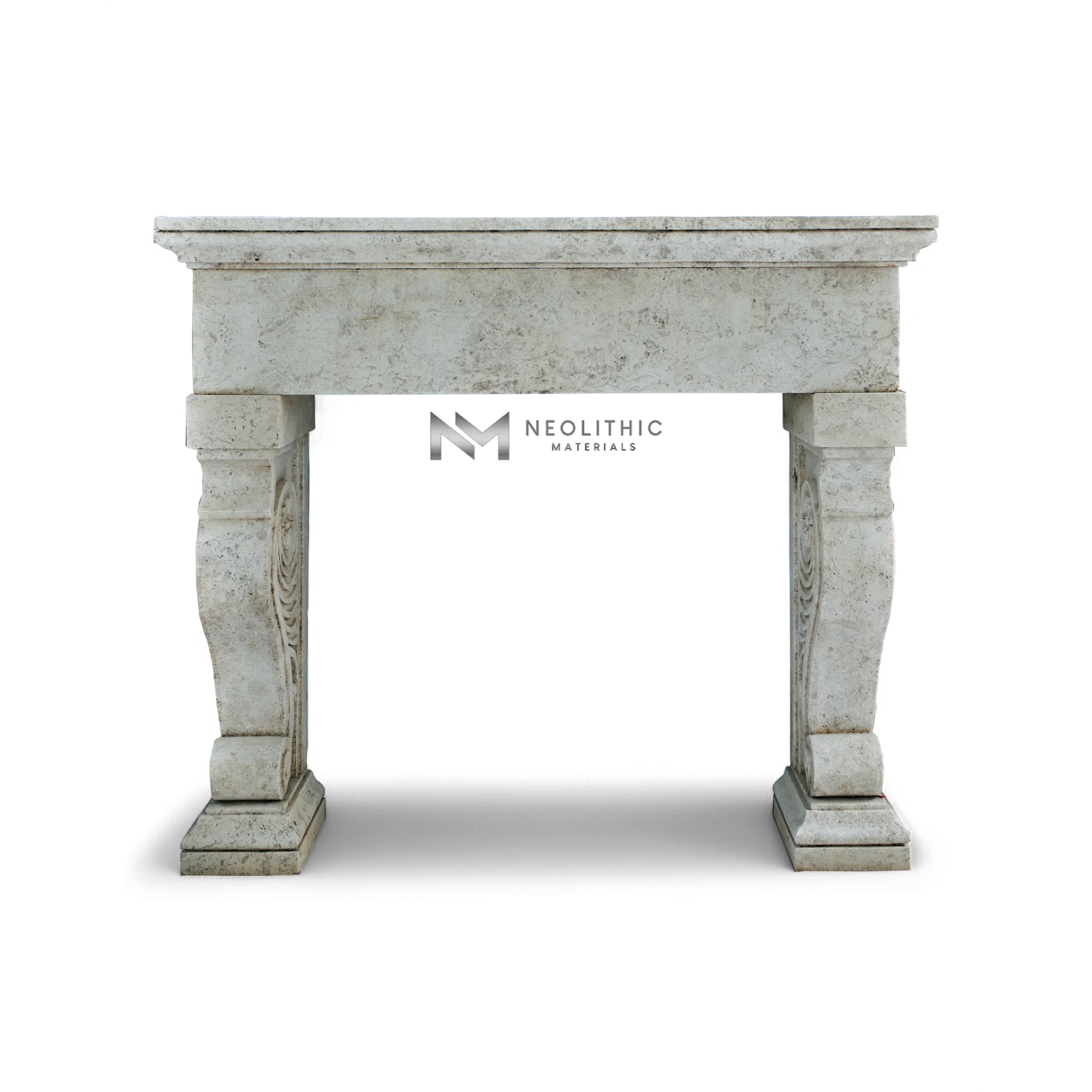 Limestone Fireplace Mantel - Image 1